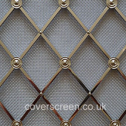 Regency polished nickel finish decorative grille