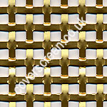 Gold Anodised Interwoven Effect Aluminium Grille